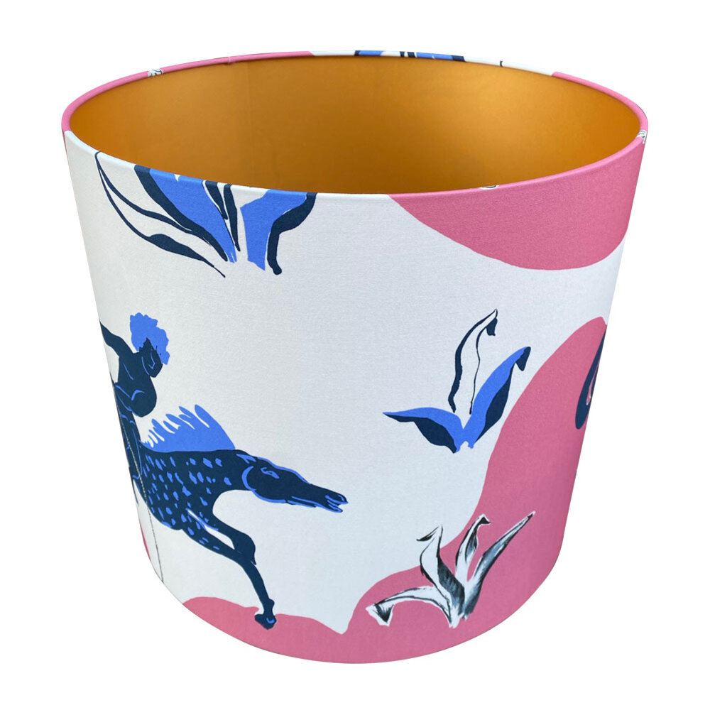 Melting Pot - Lampenkap Lasso Blauw Roze Wit 40x40cm Melting Pot - Lampenkap Lasso Blauw Roze Wit 40x40cm