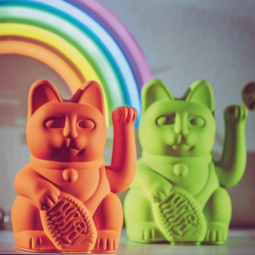 Donkey - Lucky Cat Neon Orange 10x15cm