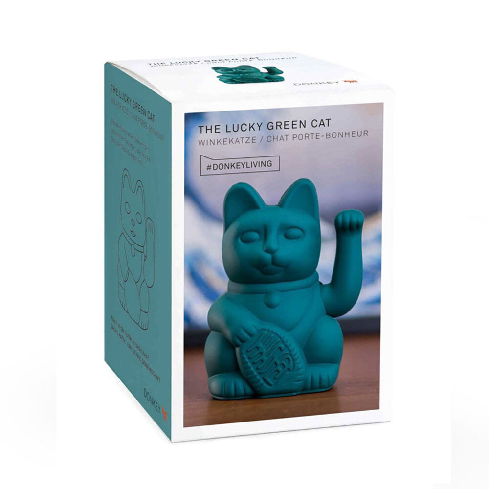 Donkey - Lucky Cat Dark Green 10x15cm Donkey - Lucky Cat Dark Green 10x15cm