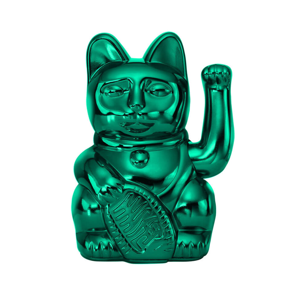 Donkey - Lucky Cat Cosmic Shiny Teal Metallic 10x15cm in cadeau doos Donkey - Lucky Cat Cosmic Shiny Teal Metallic 10x15cm in cadeau doos