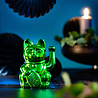 Donkey - Lucky Cat Shiny Green Metallic 10x15cm in cadeau doos Donkey - Lucky Cat Shiny Green Metallic 10x15cm in cadeau doos