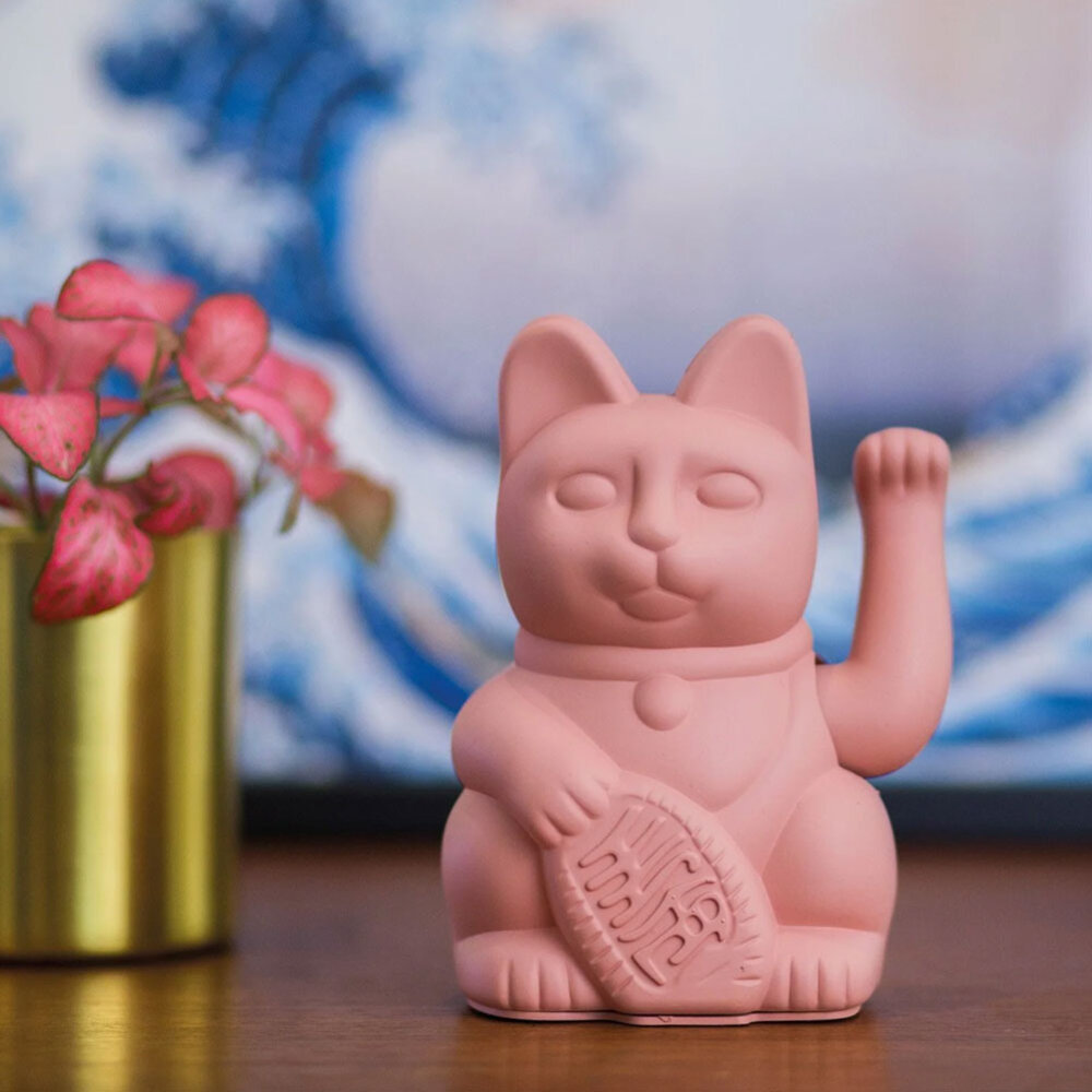 Donkey - Lucky Cat Pink Lichtroze Maneki Neko Gelukskat 10x15cm Zwaaiend Donkey - Lucky Cat Pink Lichtroze Maneki Neko Gelukskat 10x15cm Zwaaiend