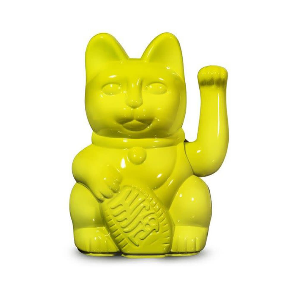 Donkey - Lucky Cat Shiny Yellow 10x15cm in cadeau doos Donkey - Lucky Cat Shiny Yellow 10x15cm in cadeau doos