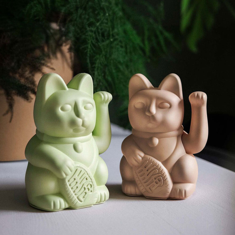 Donkey - Lucky Cat Light Green 10x15cm Donkey - Lucky Cat Light Green 10x15cm