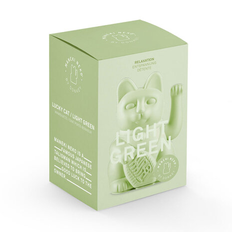 Donkey - Lucky Cat Light Green 10x15cm Donkey - Lucky Cat Light Green 10x15cm