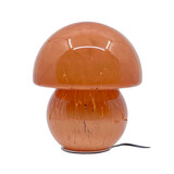Colmore - Tafel Lamp Paddestoel Oranje Gewolkt Glas 20x23cm Colmore - Tafel Lamp Paddestoel Oranje Gewolkt Glas 20x23cm
