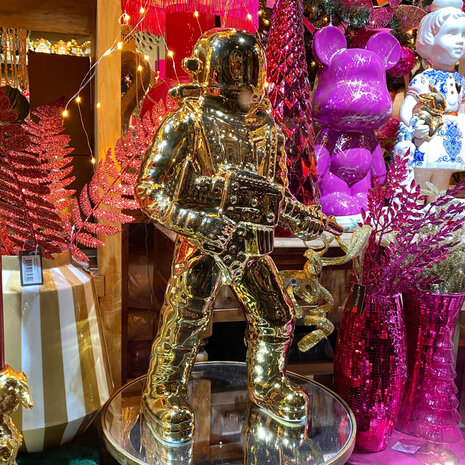 Melting Pot - Beeld Halo Astronaut XL Goud Keramiek 28x60cm