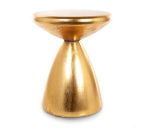 Melting Pot - Bijzettafel Rond Goud Metaal 38x46cm Melting Pot - Bijzettafel Rond Goud Metaal 38x46cm