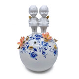 Lammers en Lammers - Quitie Pie XL Meisjes Delfts Blauw Porselein 23cm