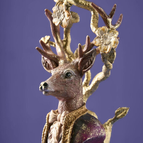 Werns - Kandelaar Hert Alexander Multicolor Polyresin 13x30cm