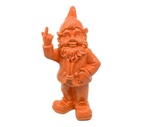 Melting Pot - Beeld Kabouter F*ck You Oranje 16x32cm Melting Pot - Beeld Kabouter F*ck You Oranje 16x32cm