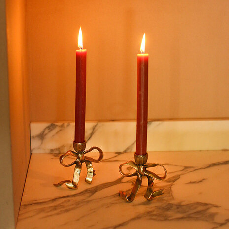 Doing Goods - Kandelaar Strik Riley Ribbon Messing 11x10cm Doing Goods - Kandelaar Strik Riley Ribbon Messing 11x10cm