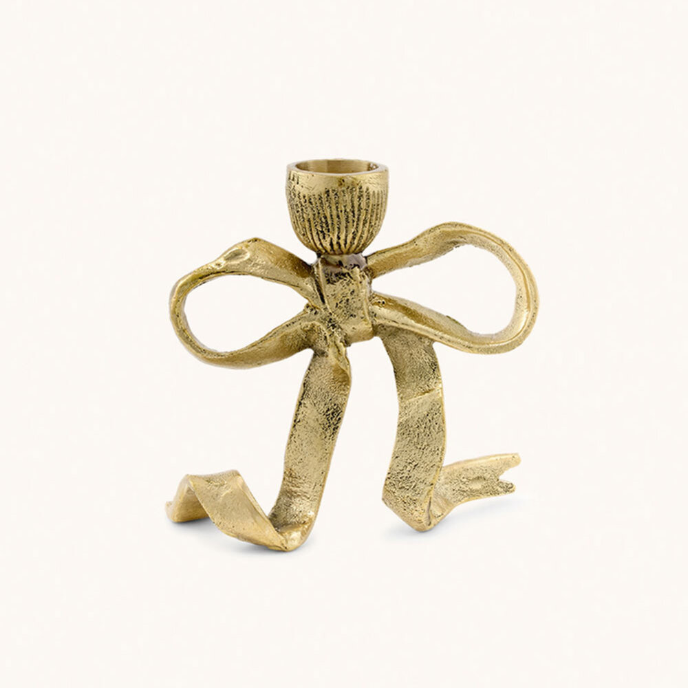 Doing Goods - Kandelaar Strik Riley Ribbon Messing 11x10cm Doing Goods - Kandelaar Strik Riley Ribbon Messing 11x10cm