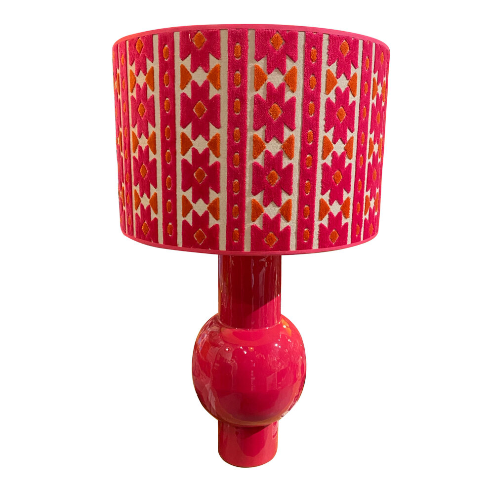 Melting Pot - Lampenkap Bazaar Fuchsia Oranje 35x25cm Melting Pot - Lampenkap Bazaar Fuchsia Oranje 35x25cm