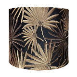 Colmore - Lampenkap Palmen Goud-Brons op Zwart 38x33cm Colmore - Lampenkap Palmen Goud-Brons op Zwart 38x33cm