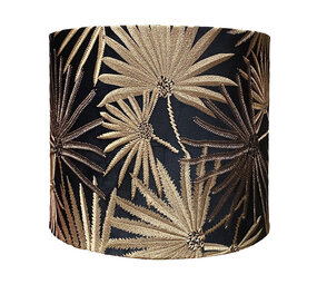 Colmore - Lampenkap Palmen Goud-Brons op Zwart 38x33cm Colmore - Lampenkap Palmen Goud-Brons op Zwart 38x33cm