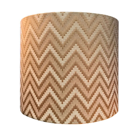 Colmore - Lampenkap Zigzag Brons Beige Creme 38x33cm