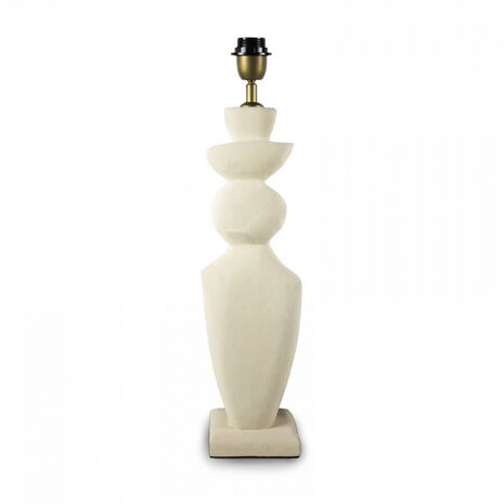 Colmore - Tafel Lamp Voet Gebroken Wit Mango Hout 13x57cm