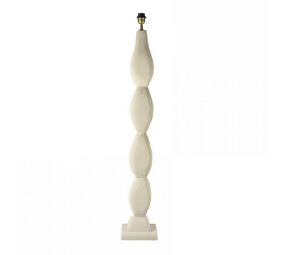 Colmore - Vloer Lamp Voet Gebroken Wit Mango Hout 23x130cm Colmore - Vloer Lamp Voet Gebroken Wit Mango Hout 23x130cm