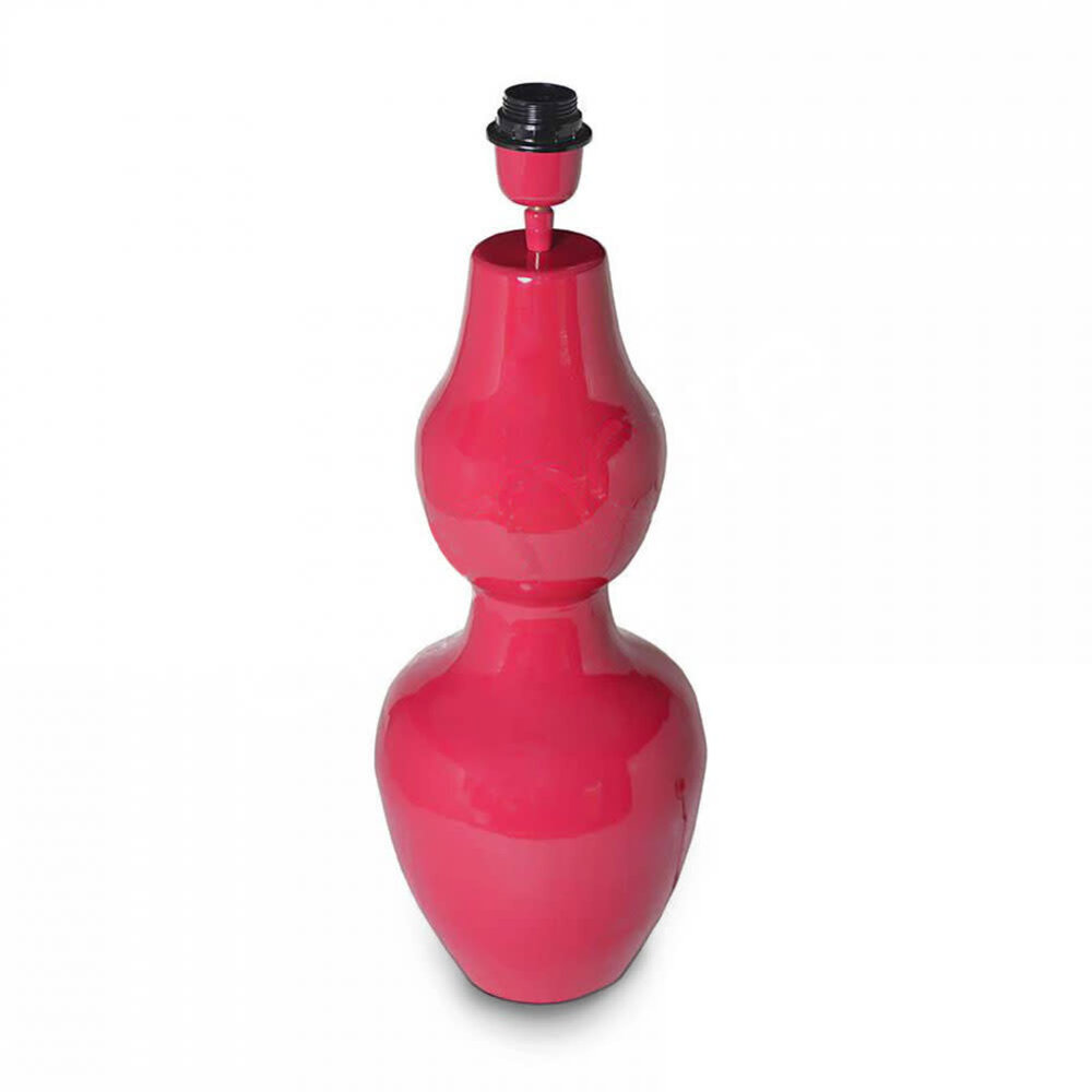 Colmore - Tafellamp Voet Fuchsia Roze van Geëmailleerd Metaal 19x55cm Colmore - Tafellamp Voet Fuchsia Roze van Geëmailleerd Metaal 19x55cm