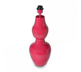 Colmore - Tafellamp Voet Fuchsia Roze Emaille Metaal 19x55cm
