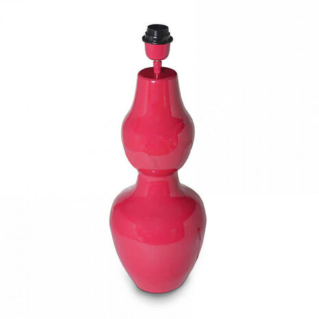 Colmore - Tafellamp Voet Fuchsia Roze van Geëmailleerd Metaal 19x55cm Colmore - Tafellamp Voet Fuchsia Roze van Geëmailleerd Metaal 19x55cm