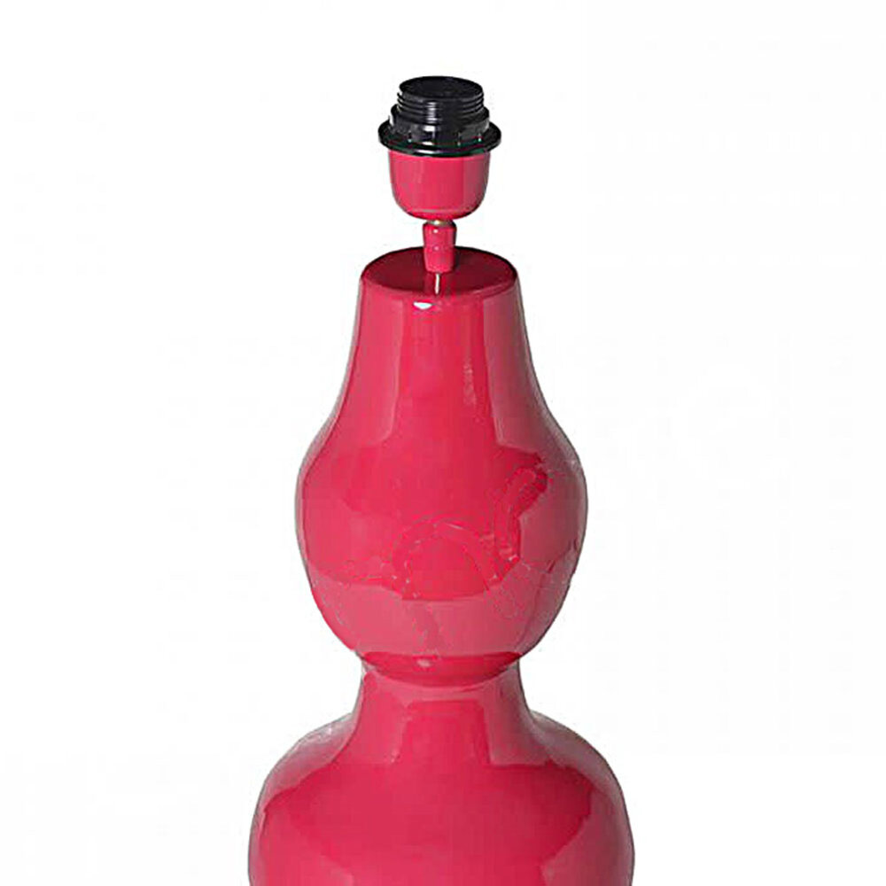 Colmore - Tafellamp Voet Fuchsia Roze van Geëmailleerd Metaal 19x55cm Colmore - Tafellamp Voet Fuchsia Roze van Geëmailleerd Metaal 19x55cm