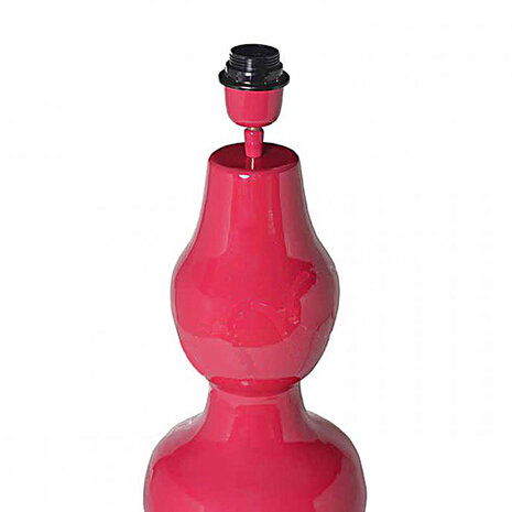 Colmore - Tafellamp Voet Fuchsia Roze van Geëmailleerd Metaal 19x55cm Colmore - Tafellamp Voet Fuchsia Roze van Geëmailleerd Metaal 19x55cm