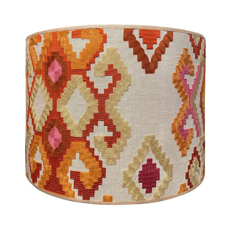 Melting Pot - Lampenkap Ango Corail Multicolor 40x30cm geborduurd Melting Pot - Lampenkap Ango Corail Multicolor 40x30cm geborduurd