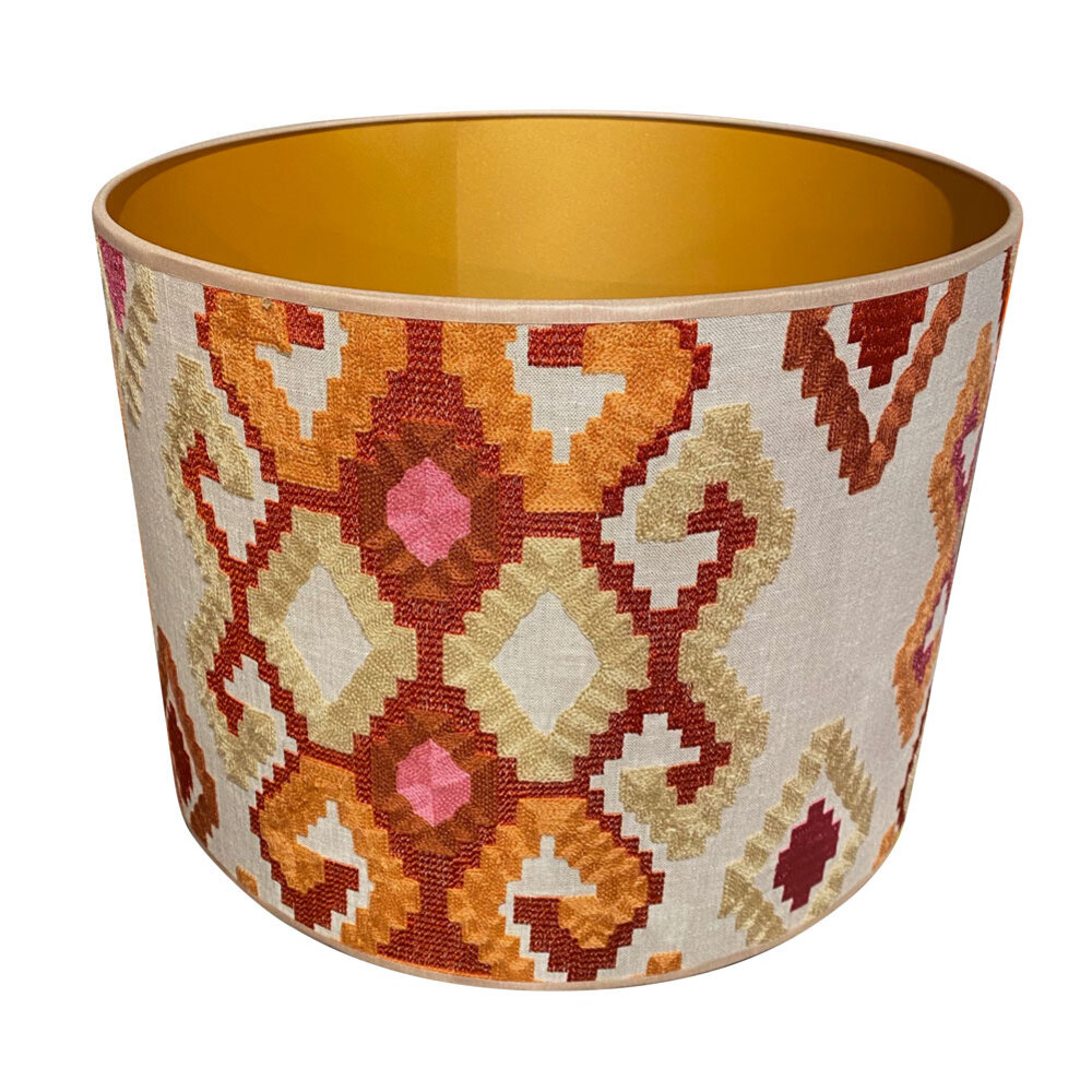 Melting Pot - Lampenkap Ango Corail Multicolor 40x30cm geborduurd Melting Pot - Lampenkap Ango Corail Multicolor 40x30cm geborduurd