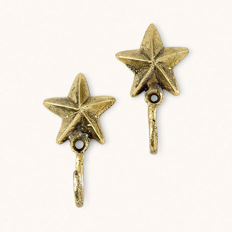 Doing Goods - Wandhaken Supernova Messing 6x4cm Set van 2