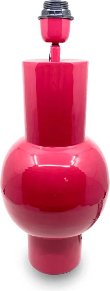 Colmore - Tafellamp Voet Fuchsia Roze van Geëmailleerd Metaal 19x55cm Colmore - Tafellamp Voet Fuchsia Roze van Geëmailleerd Metaal 19x55cm