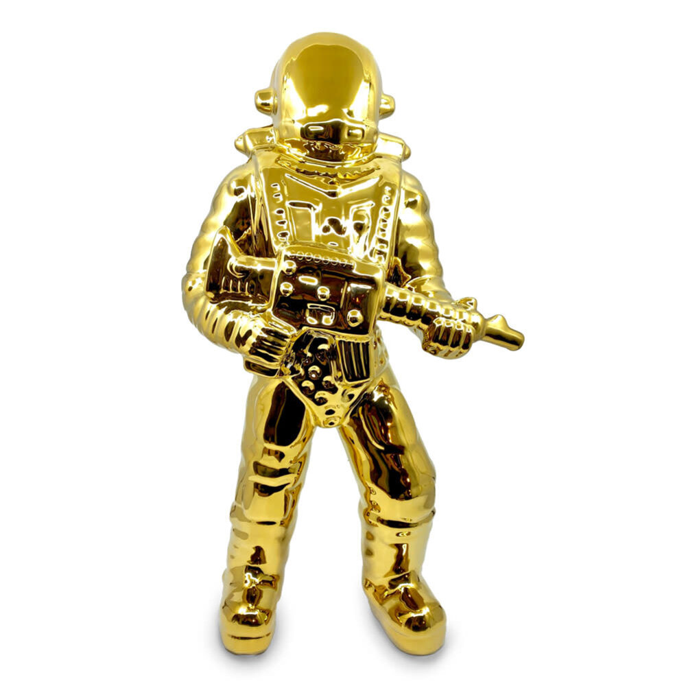 Melting Pot - Beeld Halo Astronaut XL Goud Keramiek 28x60cm