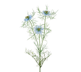 Melting Pot - Kunstbloem Nigella Licht Blauw op Tak 62cm Melting Pot - Kunstbloem Nigella Licht Blauw op Tak 62cm