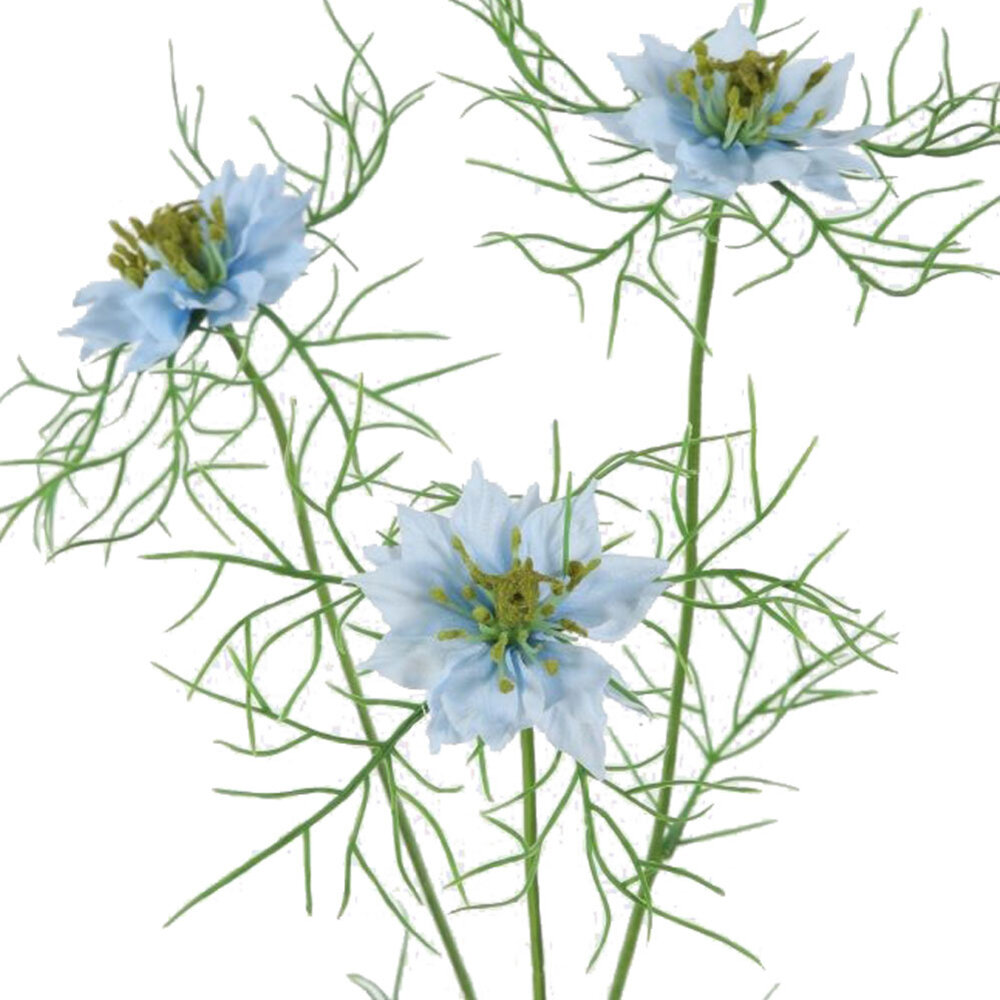Melting Pot - Kunstbloem Nigella Licht Blauw op Tak 62cm Melting Pot - Kunstbloem Nigella Licht Blauw op Tak 62cm