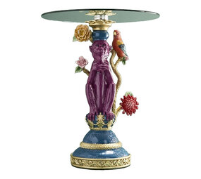 Werns - Bijzettafel Aap Paars Multicolor 40x51cm