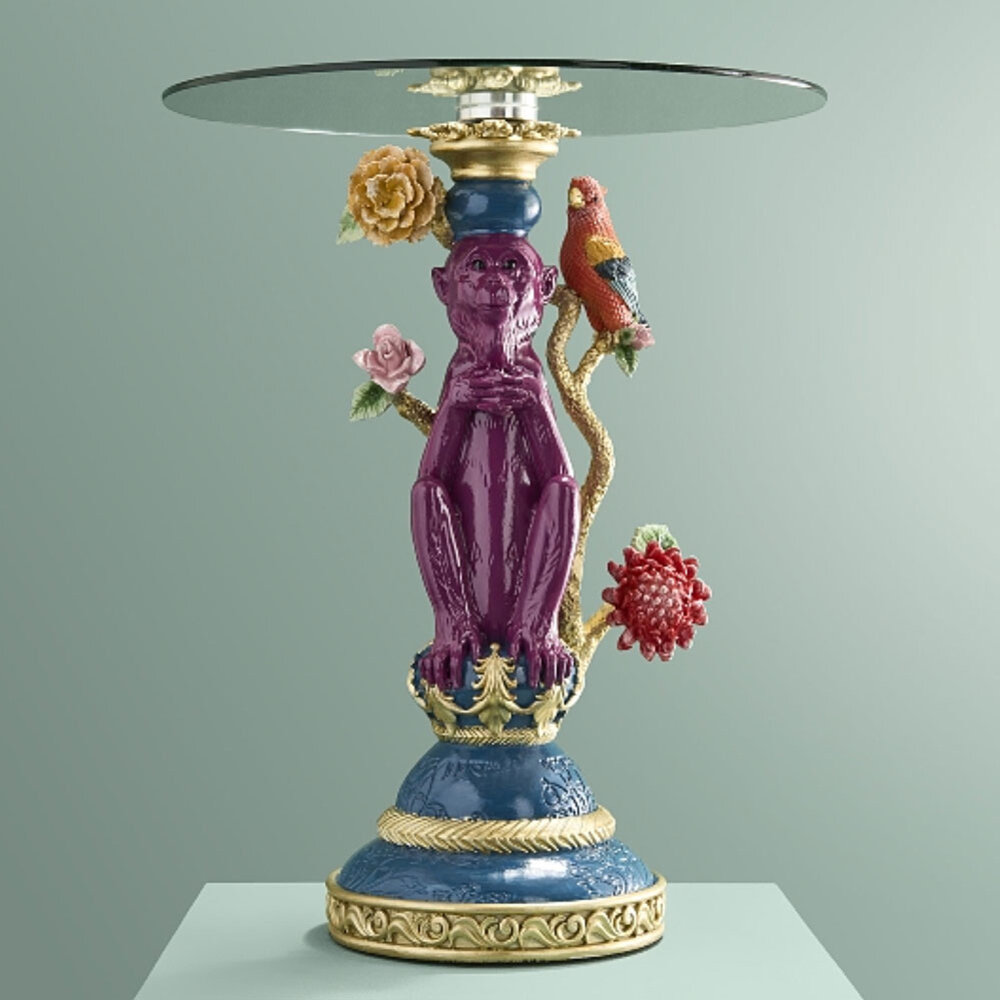 Werns - Bijzettafel Aap Paars Multicolor 40x51cm