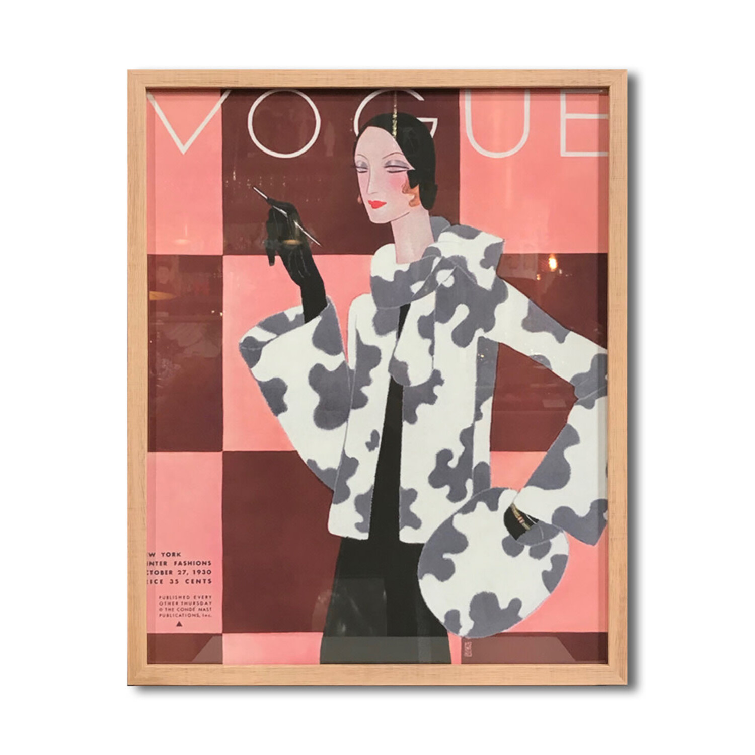 Poster Vogue Lady in Fur Multicolor 42x52cm Ingelijst bestellen