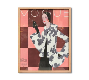 Melting Pot - Poster Vogue Lady in Fur Multicolor 42x52cm Ingelijst Melting Pot - Poster Vogue Lady in Fur Multicolor 42x52cm Ingelijst