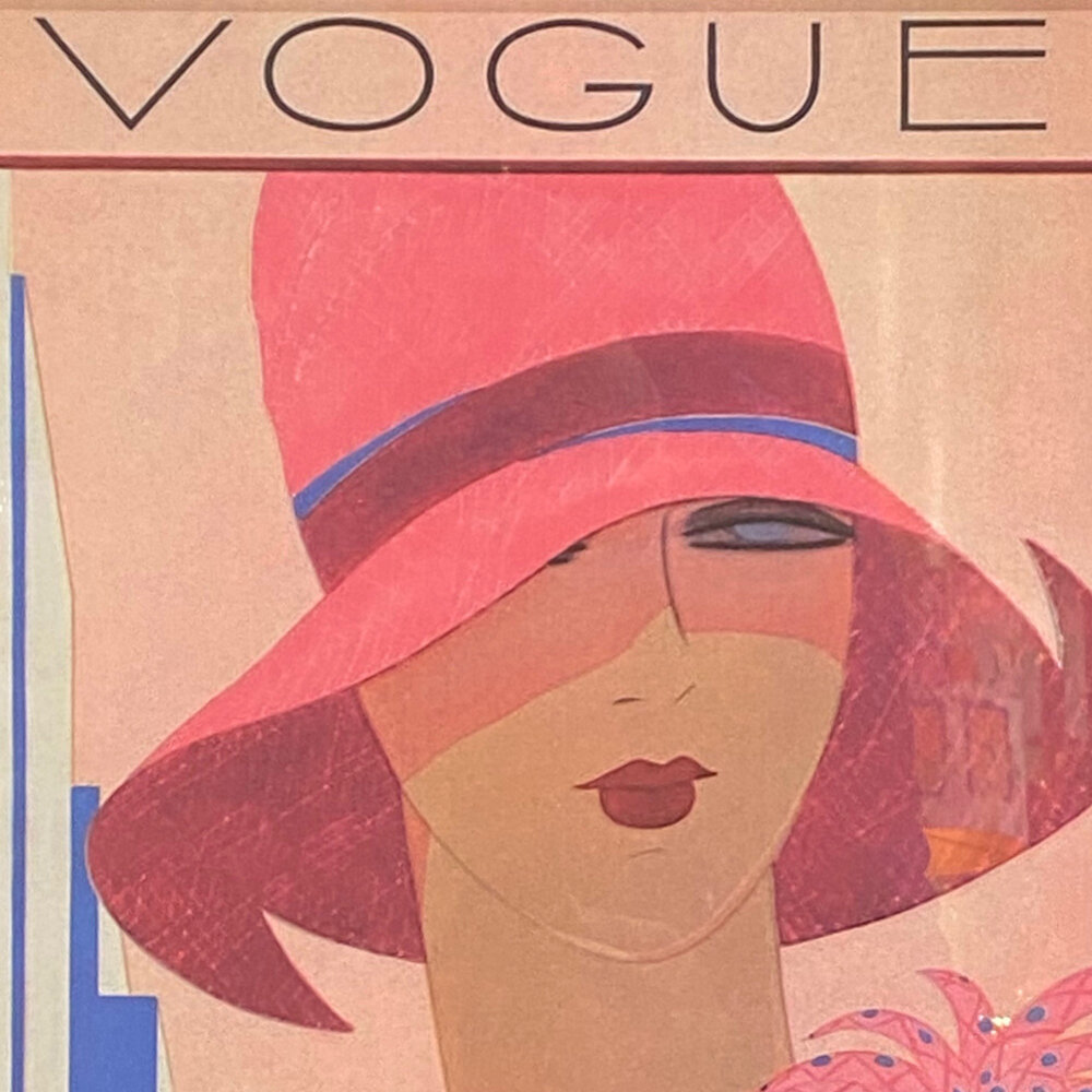 Melting Pot - Poster Vogue Lady with Hat Multicolor 32x42cm ingelijst Melting Pot - Poster Vogue Lady with Hat Multicolor 32x42cm ingelijst