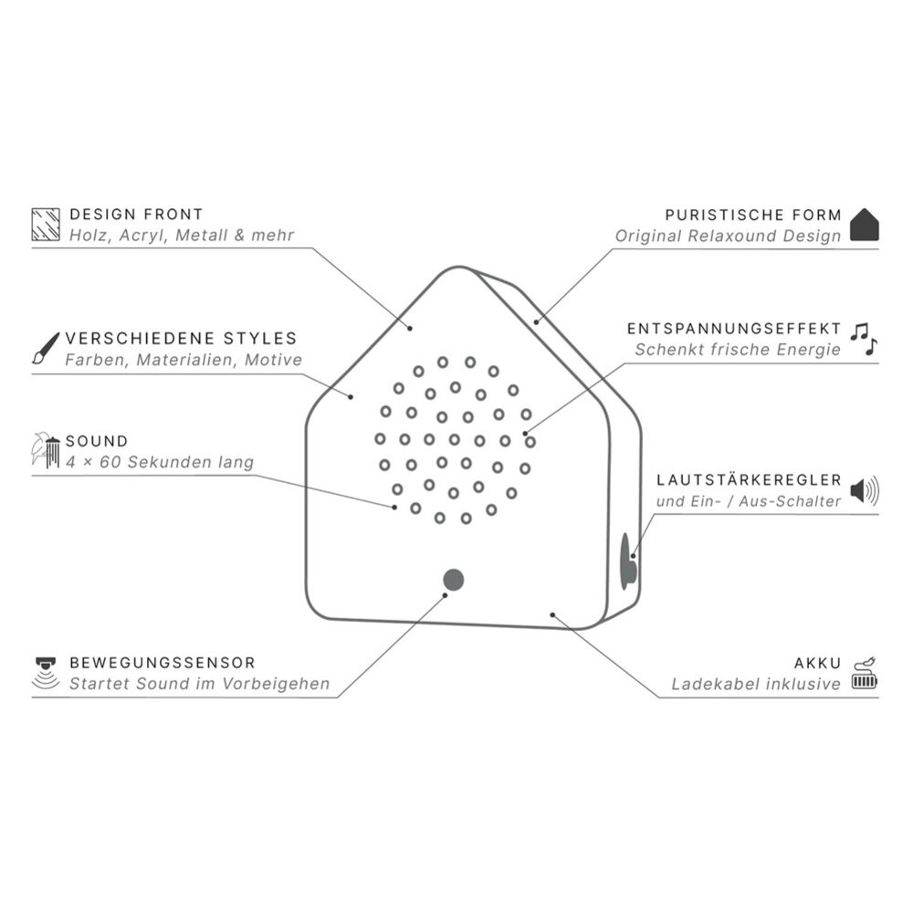 Zwitscherbox - Vogelhuisje Satellite Wind Chimes Eiken Hout Zwitscherbox - Vogelhuisje Satellite Wind Chimes Eiken Hout