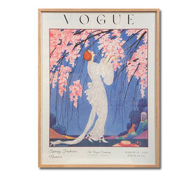 Melting Pot - Poster Vogue Lady with Blossom Multicolor 62x82cm ingelijst Melting Pot - Poster Vogue Lady with Blossom Multicolor 62x82cm ingelijst