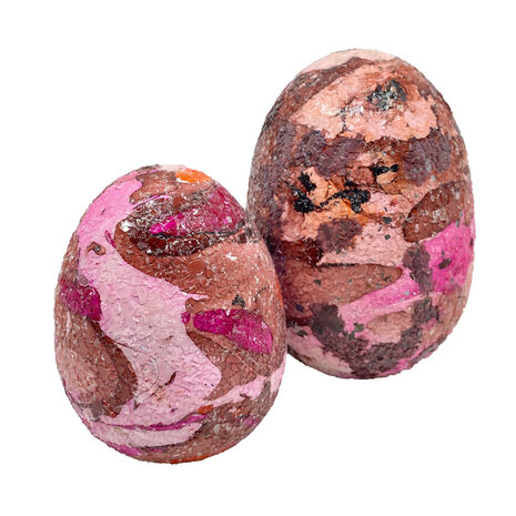 Colmore - Waxinelichthouder Paasei Fuchsia Mozaïek Metaal 12x15cm