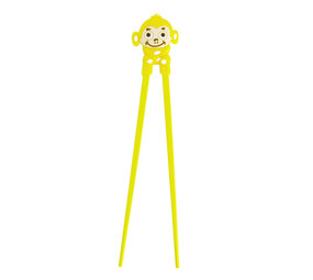 Melting Pot - Kinder Eetstokjes met Aapje Geel 22cm Melting Pot - Kinder Eetstokjes met Aapje Geel 22cm