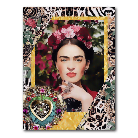 Melting Pot - Schilderij Frida Multicolor op Canvas 60x90cm