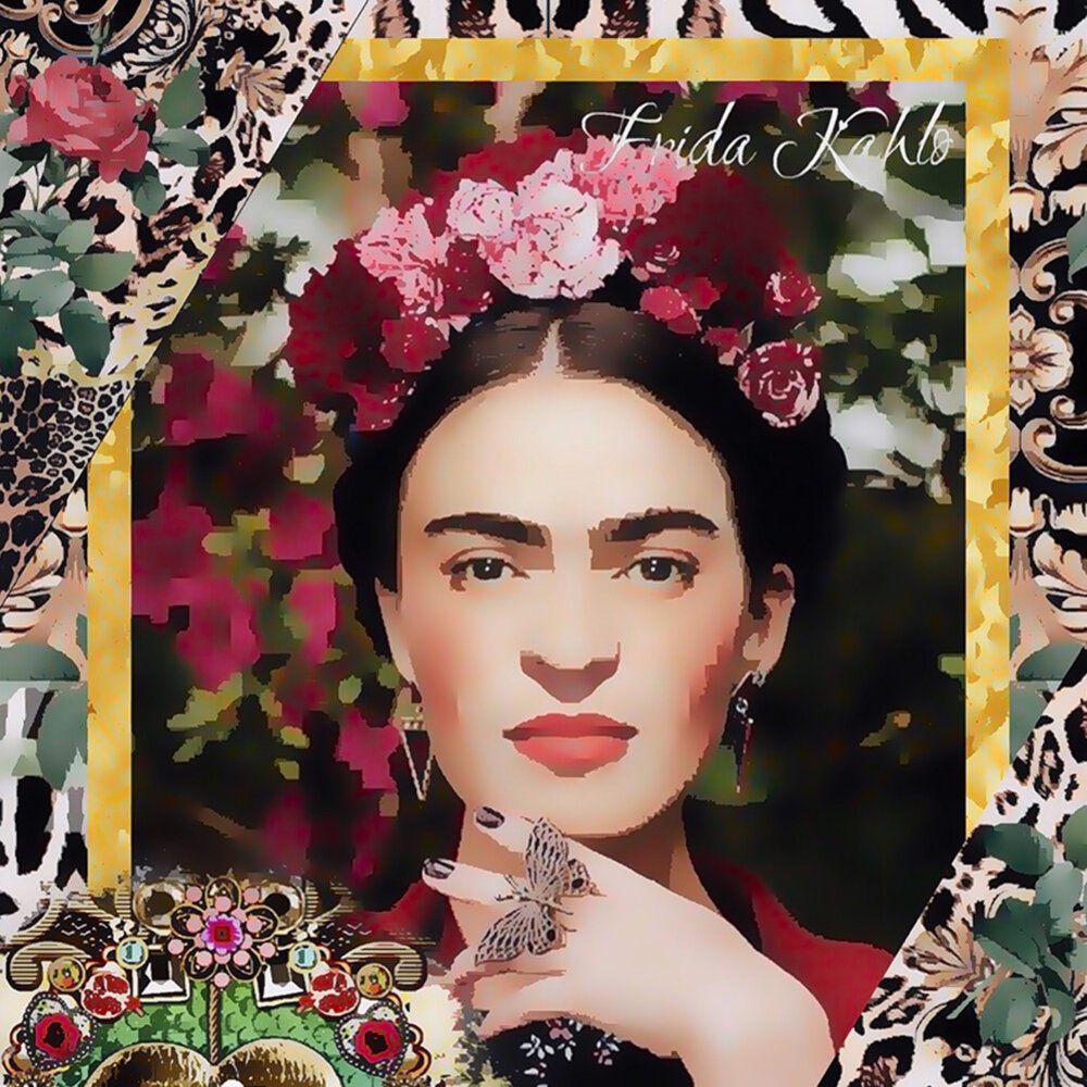 Melting Pot - Schilderij Frida Multicolor op Canvas 60x90cm