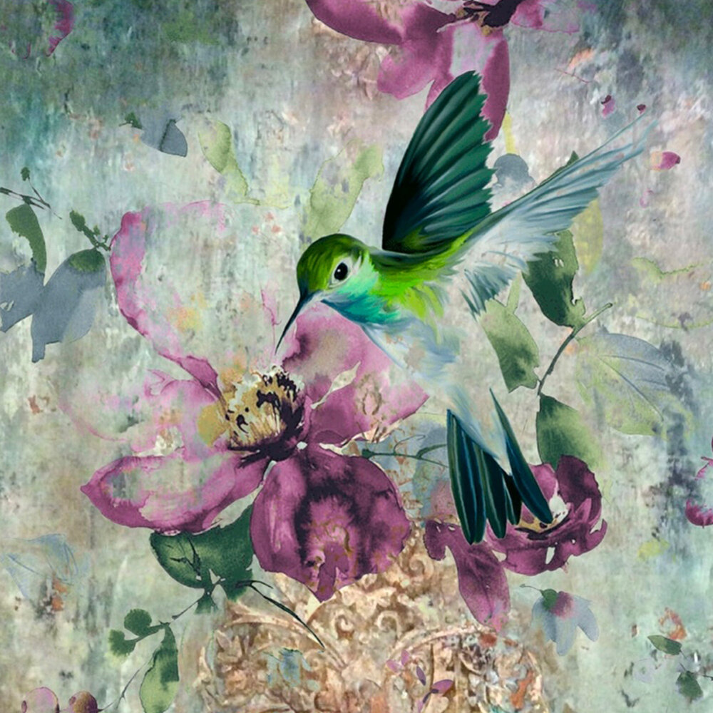 Melting Pot - Schilderij Kolibrie Multicolor op Canvas 60x90cm Melting Pot - Schilderij Kolibrie Multicolor op Canvas 60x90cm