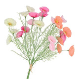 Melting Pot - Kunstbloemen Boeket Klaprozen Multicolor 60cm Melting Pot - Kunstbloemen Boeket Klaprozen Multicolor 60cm