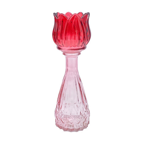 Melting Pot - Vaasje Tulp Pink Mix Glas 7x22cm in 4 kleuren Melting Pot - Vaasje Tulp Pink Mix Glas 7x22cm in 4 kleuren