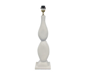 Colmore - Tafel Lamp Voet Gebroken Wit Mango Hout 19x70cm Colmore - Tafel Lamp Voet Gebroken Wit Mango Hout 19x70cm